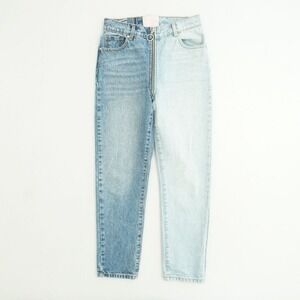 Revice Denim Two Tone Yin Yang Jeans American Flag Patch Size 28 Ring Zipper